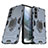 Custodia Silicone e Plastica Opaca Cover con Magnetico Anello Supporto S01 per Samsung Galaxy S21 FE 5G