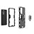 Custodia Silicone e Plastica Opaca Cover con Magnetico Anello Supporto S01 per Xiaomi Mi 12 5G