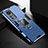 Custodia Silicone e Plastica Opaca Cover con Magnetico Anello Supporto S01 per Xiaomi Mi 12 5G Blu