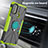 Custodia Silicone e Plastica Opaca Cover con Magnetico Anello Supporto S02 per Motorola Moto E20