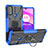 Custodia Silicone e Plastica Opaca Cover con Magnetico Anello Supporto S02 per Motorola Moto E20 Blu
