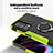 Custodia Silicone e Plastica Opaca Cover con Magnetico Anello Supporto S02 per Motorola Moto Edge (2021) 5G