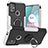 Custodia Silicone e Plastica Opaca Cover con Magnetico Anello Supporto S02 per Motorola Moto G10 Power