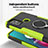 Custodia Silicone e Plastica Opaca Cover con Magnetico Anello Supporto S02 per Motorola Moto G20