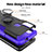 Custodia Silicone e Plastica Opaca Cover con Magnetico Anello Supporto S02 per Motorola Moto G20