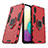 Custodia Silicone e Plastica Opaca Cover con Magnetico Anello Supporto S02 per Samsung Galaxy A02 Rosso