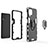 Custodia Silicone e Plastica Opaca Cover con Magnetico Anello Supporto S02 per Samsung Galaxy A22 4G
