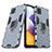 Custodia Silicone e Plastica Opaca Cover con Magnetico Anello Supporto S02 per Samsung Galaxy A22s 5G
