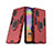 Custodia Silicone e Plastica Opaca Cover con Magnetico Anello Supporto S02 per Samsung Galaxy A31 Rosso