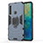 Custodia Silicone e Plastica Opaca Cover con Magnetico Anello Supporto S02 per Samsung Galaxy A9 (2018) A920