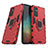 Custodia Silicone e Plastica Opaca Cover con Magnetico Anello Supporto S02 per Samsung Galaxy M34 5G Rosso