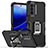 Custodia Silicone e Plastica Opaca Cover con Magnetico Anello Supporto S03 per Motorola Moto G82 5G