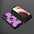 Custodia Silicone e Plastica Opaca Cover con Magnetico Anello Supporto S03 per Samsung Galaxy A03s Viola