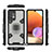 Custodia Silicone e Plastica Opaca Cover con Magnetico Anello Supporto S03 per Samsung Galaxy A32 4G