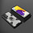 Custodia Silicone e Plastica Opaca Cover con Magnetico Anello Supporto S03 per Samsung Galaxy A72 5G Nero