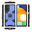 Custodia Silicone e Plastica Opaca Cover con Magnetico Anello Supporto S03 per Samsung Galaxy M52 5G