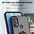 Custodia Silicone e Plastica Opaca Cover con Magnetico Anello Supporto S04 per Motorola Moto E20
