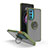 Custodia Silicone e Plastica Opaca Cover con Magnetico Anello Supporto S04 per Motorola Moto Edge 20 5G