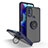 Custodia Silicone e Plastica Opaca Cover con Magnetico Anello Supporto S04 per Motorola Moto G Pure Blu