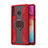 Custodia Silicone e Plastica Opaca Cover con Magnetico Anello Supporto S04 per Samsung Galaxy A20 Rosso