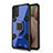 Custodia Silicone e Plastica Opaca Cover con Magnetico Anello Supporto S04 per Samsung Galaxy M02s