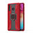 Custodia Silicone e Plastica Opaca Cover con Magnetico Anello Supporto S04 per Samsung Galaxy M10S Rosso