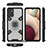 Custodia Silicone e Plastica Opaca Cover con Magnetico Anello Supporto S05 per Samsung Galaxy A02s