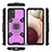 Custodia Silicone e Plastica Opaca Cover con Magnetico Anello Supporto S05 per Samsung Galaxy A02s Viola