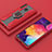 Custodia Silicone e Plastica Opaca Cover con Magnetico Anello Supporto S05 per Samsung Galaxy A20 Rosso