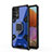 Custodia Silicone e Plastica Opaca Cover con Magnetico Anello Supporto S05 per Samsung Galaxy A32 4G Blu