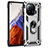 Custodia Silicone e Plastica Opaca Cover con Magnetico Anello Supporto S05 per Xiaomi Mi 11 Pro 5G