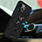 Custodia Silicone e Plastica Opaca Cover con Magnetico Anello Supporto S07 per Apple iPhone 14