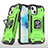 Custodia Silicone e Plastica Opaca Cover con Magnetico Anello Supporto S08 per Apple iPhone 14