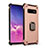 Custodia Silicone e Plastica Opaca Cover con Magnetico Anello Supporto T01 per Samsung Galaxy S10