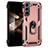 Custodia Silicone e Plastica Opaca Cover con Magnetico Anello Supporto T02 per Samsung Galaxy S24 5G