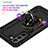 Custodia Silicone e Plastica Opaca Cover con Magnetico Anello Supporto T03 per Samsung Galaxy S21 FE 5G