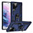 Custodia Silicone e Plastica Opaca Cover con Magnetico Anello Supporto T03 per Samsung Galaxy S22 Ultra 5G