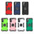 Custodia Silicone e Plastica Opaca Cover con Magnetico Anello Supporto T04 per Samsung Galaxy S21 5G