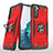 Custodia Silicone e Plastica Opaca Cover con Magnetico Anello Supporto T04 per Samsung Galaxy S23 Plus 5G
