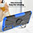 Custodia Silicone e Plastica Opaca Cover con Magnetico Anello Supporto T08 per Samsung Galaxy S21 FE 5G