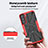 Custodia Silicone e Plastica Opaca Cover con Magnetico Anello Supporto T08 per Samsung Galaxy S21 FE 5G