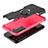 Custodia Silicone e Plastica Opaca Cover con Magnetico Anello Supporto T09 per Samsung Galaxy S21 5G