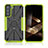 Custodia Silicone e Plastica Opaca Cover con Magnetico Anello Supporto T09 per Samsung Galaxy S24 5G