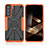 Custodia Silicone e Plastica Opaca Cover con Magnetico Anello Supporto T09 per Samsung Galaxy S24 5G