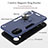 Custodia Silicone e Plastica Opaca Cover con Magnetico Anello Supporto Y01B per Samsung Galaxy A03 Core