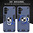 Custodia Silicone e Plastica Opaca Cover con Magnetico Anello Supporto Y01B per Samsung Galaxy A13 5G