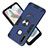 Custodia Silicone e Plastica Opaca Cover con Magnetico Anello Supporto Y01B per Samsung Galaxy A70E