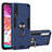 Custodia Silicone e Plastica Opaca Cover con Magnetico Anello Supporto Y01B per Samsung Galaxy A70S