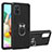 Custodia Silicone e Plastica Opaca Cover con Magnetico Anello Supporto Y01B per Samsung Galaxy A71 4G A715