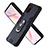 Custodia Silicone e Plastica Opaca Cover con Magnetico Anello Supporto Y01B per Samsung Galaxy Note 10 Lite